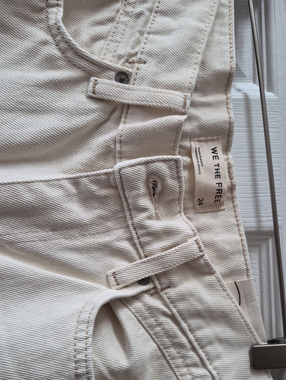 We The Free Cream High-Rise Denim Jeans